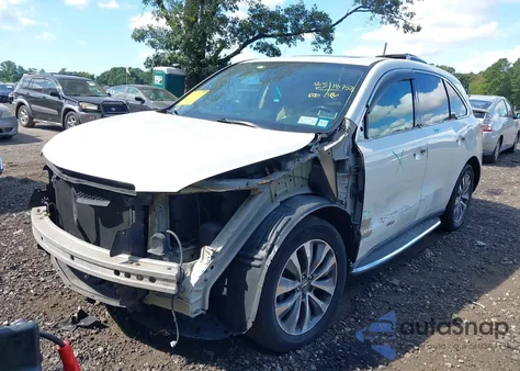 2014 Acura Mdx Technology Package z USA, uszkodzony, nr VIN 5FRYD4H48EB025984